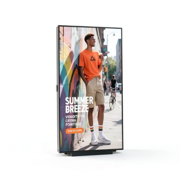 32" Digital Signage Disply, 2000nits High Brightness Advertising Display, Slim Fit Frameless Wall Mount Digital Signage, CMS Remote Publish, 24/7 Working, Smart Split-Screen, HDMI/USB/WiFi/Android OS-6