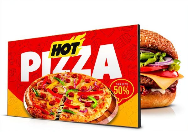 32" Digital Signage Disply, 2000nits High Brightness Advertising Display, Slim Fit Frameless Wall Mount Digital Signage, CMS Remote Publish, 24/7 Working, Smart Split-Screen, HDMI/USB/WiFi/Android OS-0