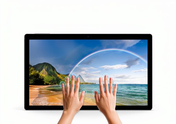 32 inch Smart Screen - Android 11 Touchscreen Monitor with Built-in Speakers, 2.0 MP Camera, 4G & 32G, HDMI Out, Digital Signage for Commercial Display, Wall-Mountable or Desktop-1