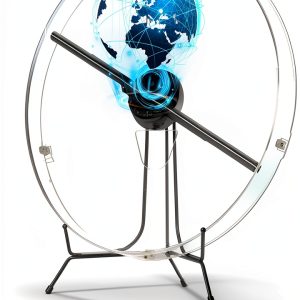 HFZ3Dhologram Fan 22.8" 3D Display with Transparent Cover WiFi Control-0